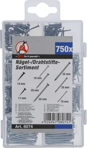 BGS DIY 750 részes szeg készlet (BGS 8074)