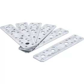   BGS DIY lapos összekötő konzol készlet, 180 x 40 x 2 mm, 6 darabos (BGS 80791)