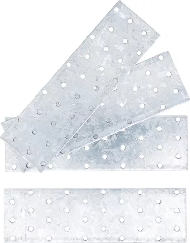 BGS DIY acél perforált lemez készlet, 200 x 60 x 2 mm, 4 darabos (BGS 80795)