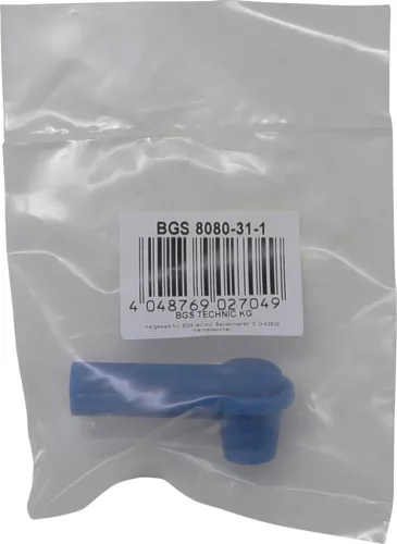 BGS technic Kék légtelenítő adapter a BGS 8080-31 légtelenítő tömlőhöz, a BGS 8080 féklégtelenítő készletből (BGS 8080-31-1)