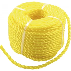   BGS DIY Fonott sárga kötél, max. teherbírás 65 kg, 20m x 6 mm (BGS 80805)
