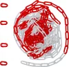 BGS DIY Lánckorlát, piros / fehér, 4 karabiner, műanyag, 7,5 m (80816)