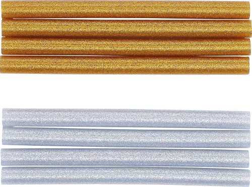 BGS DIY 8 darab fényes arany / ezüst színű ragasztórúd, 11mm (BGS 80848)