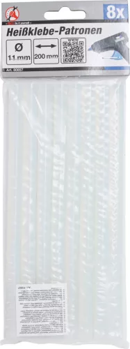 BGS DIY Ragasztórúd | átlátszó | Ø 11 mm, 200 mm | 8 darabos (BGS 80857)