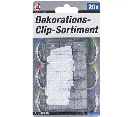 BGS DIY Dekorációs klipszkészlet | átlátszó | 20 darabos (BGS 80899)
