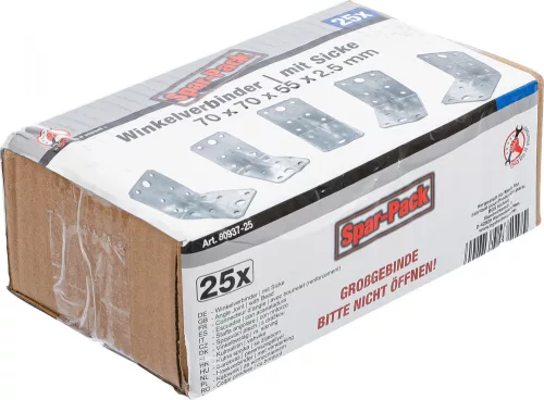 BGS DIY Sarokpánt, 25 db, 70x70x55x2.5 mm, galvanizált (BGS 80937-25)