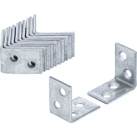   BGS DIY 12 db acél sarok konzol szett 25x25x15 mm (BGS 80943)