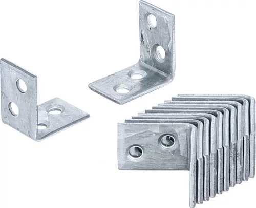BGS DIY 12 db acél sarok konzol szett 25x25x15 mm (BGS 80943)