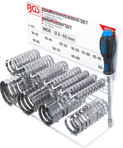 BGS technic Inox csőbilincs készlet 111 részes (BGS 8095)