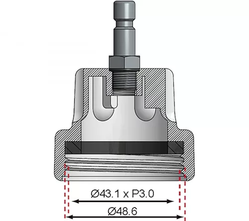 BGS technic #20 adapter, Saab Ecopowerhez, a BGS 8027 / BGS 8098 radiátor nyomás tesztelő készlethez (BGS 8098-20)