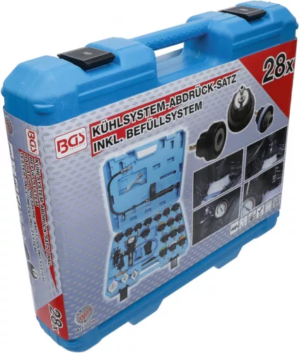 BGS technic 28 részes radiátor nyomás és hűtőrendszer tesztelő (BGS 8098)