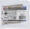 BGS DIY Univerzális csavar T25 (Torx) meghajtással, 6 × 100 mm, horganyzott, 20 db (BGS 80999)