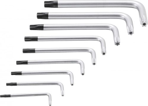 BGS technic 9 részes biztonsági Torx kulcs készlet, fúrt, T10-T50 (BGS 809)