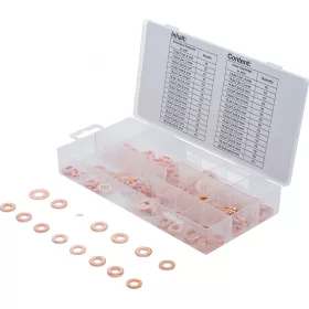   BGS technic 150 darabos réz alátét készlet befecskendező szelepekhez (BGS 8120)