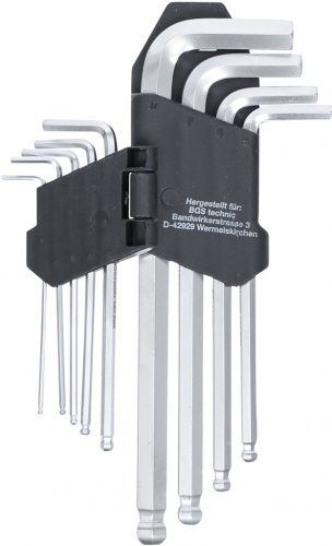 BGS DIY 9 részes gömb fejű Imbuszkulcs készlet, 1.5 - 10mm (BGS 815)