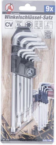 BGS DIY 9 részes Torx kulcs készlet, T10-T50 (BGS 816)