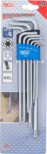 BGS technic Torx készlet " L " profil  | extra hosszú | T-Star (Torxhoz) gömbfejjel T10 - T50 | 9 db. (BGS 819)