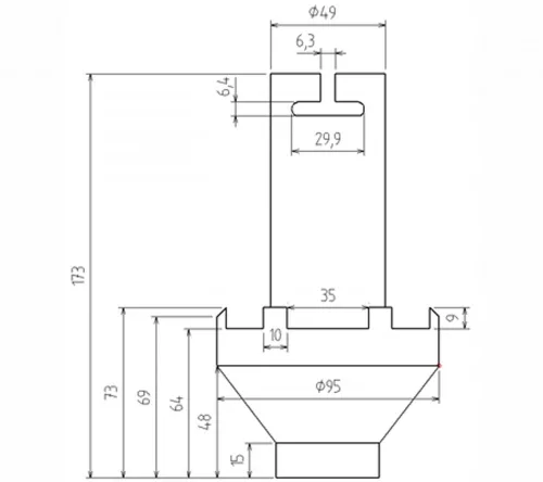 BGS technic Féltengely szerelő szerszám MB atego-hoz, 80-95 mm (BGS 8269)