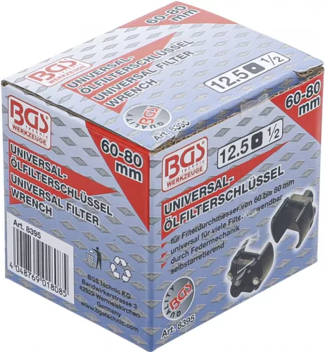 BGS technic Olajszűrő leszedő kulcs univerzális 60-80mm (BGS 8395)