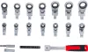 BGS DIY Cserélhető fejes racsnis csillagkulcs-készlet és Bitfej készlet | 6 - 20 mm | 27 darabos (84529)