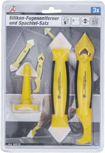 BGS DIY 3 részes szilikon fuga eltávolító és kaparó készlet (BGS 85213)