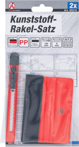 BGS DIY Műanyag simító matricázó rákli készlet | fóliákhoz | filcszegéllyel | 2 darabos (85215)