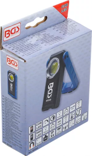BGS technic COB LED munkalámpa mágnessel és kampóval | összecsukható | induktív töltésfunkcióval (BGS 85348)