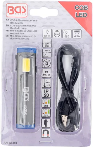 BGS technic COB-LED alumínium kézi lámpa, mini (85350)
