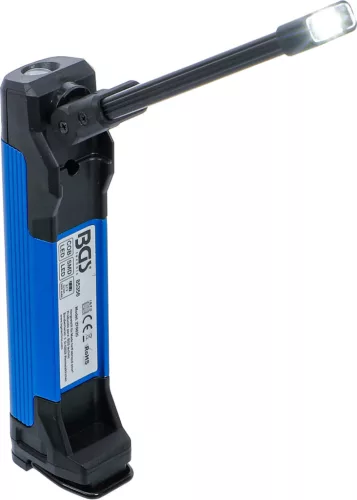 BGS technic Akkus hajlítható LED műhelylámpa 400 lm, 4 W, 2600 mAh, USB-C töltéssel (BGS 85356)