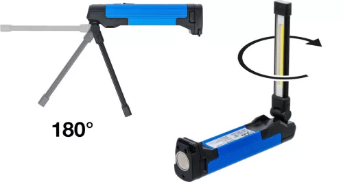 BGS technic Akkus hajlítható LED műhelylámpa 400 lm, 4 W, 2600 mAh, USB-C töltéssel (BGS 85356)