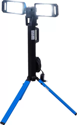 BGS technic LED munkalámpa állvánnyal, dupla fejű hibrid reflektor 5000 lm fényerővel, IP65 védelemmel (85360)