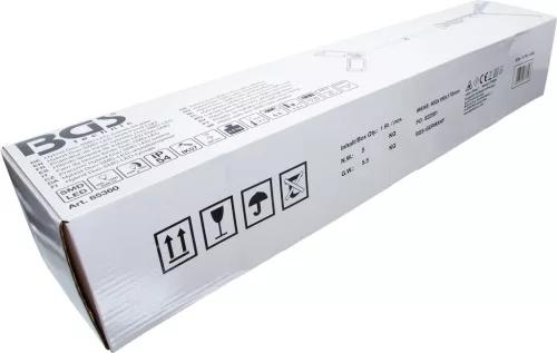 BGS technic LED munkalámpa állvánnyal, dupla fejű hibrid reflektor 5000 lm fényerővel, IP65 védelemmel (85360)