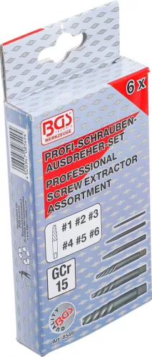 BGS technic Sérült Imbusz és Torx fejű csavar kihajtó készlet, 6 db-os (BGS 8549)