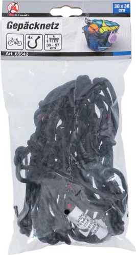 BGS Rugalmas csomagrögzítő háló kampókkal, 38 × 38 cm, 380–570 mm (BGS 85542)