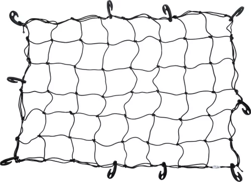 BGS Csomagrögzítő háló kampókkal autóhoz, motorhoz és kerékpárhoz, 130 × 100 cm (BGS 85544)