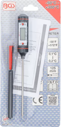 BGS technic Digitális hőmérő rozsdamentes acél érzékelővel (BGS 8714)