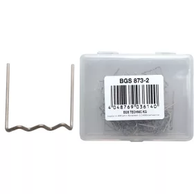   BGS technic U-alakú műanyagelem tűzőkapocs, 0.8mm, 100 darab, BGS 873 műanyag javító készlethez (BGS 873-2)