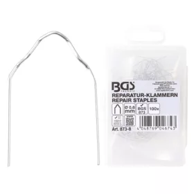   BGS technic Műanyagelem tűzőkapocs készlet | V alakú | Ø 0,6 mm | 100 darabos | a BGS 873 Műanyag javító szetthez (BGS 873-8)