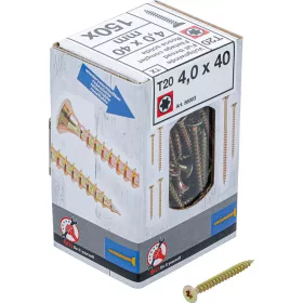   BGS DIY Univerzális csavarok | T-profil (Torx) T20 | 4,0 x 40 mm | 150 db (88003)