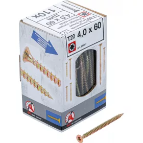   BGS DIY Univerzális csavarok | T-profil (Torx) T20 | 4,0 x 60 mm | 110 db (88007)
