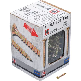   BGS Facsavar Torx T10, süllyesztett fejű, 3,5 × 30 mm, 500 db / 1 kg (BGS 88022)