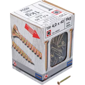   BGS Facsavar Torx T20, süllyesztett fejű, 4,0 × 40 mm, 460 db / 1 kg (BGS 88023)