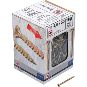  BGS Facsavar Torx T20, süllyesztett fejű, 4,0 × 50 mm, 375 db / 1 kg (BGS 88025)