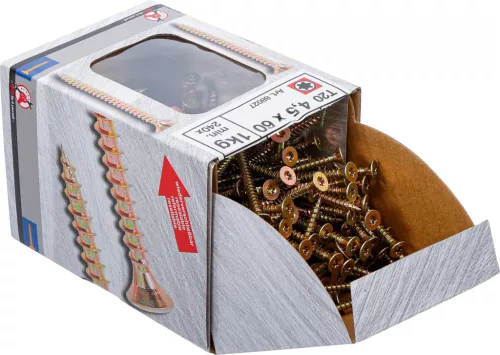 BGS Facsavar Torx T20, süllyesztett fejű, 4,0 × 60 mm, 240 db / 1 kg (BGS 88027)