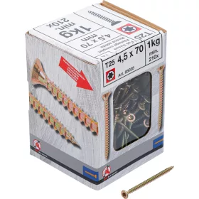   BGS Facsavar Torx T20, süllyesztett fejű, 4,5 × 70 mm, 210 db / 1 kg (BGS 88028)