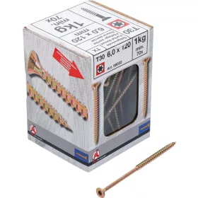   BGS Facsavar részmenettel, Torx T30, süllyesztett fejű, 6,0 × 120 mm, 70 db / 1 kg (BGS 88033)