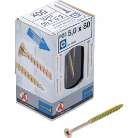   BGS DIY Univerzális csavarok | csillag PZ2 | 5,0 x 80 mm | 50 db (88049)