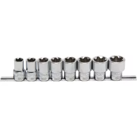   BGS technic 8 darabos 1/2" Torx Plus dugókulcs készlet, 10 - 20 EP (BGS 8806)