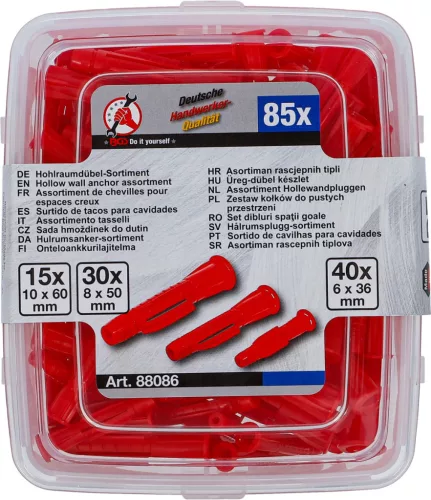 BGS Tiplikészlet betonhoz, téglához és gipszkartonhoz, 6–10 mm, 85 részes (BGS 88086)