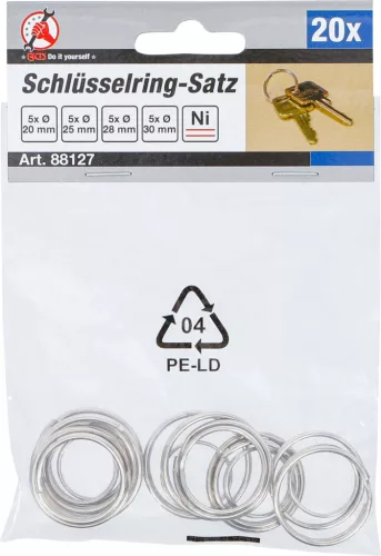 BGS DIY Kulcskarika készlet, 20 darabos (BGS 88127)